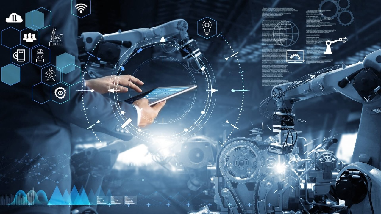 Factory Worker with Tablet